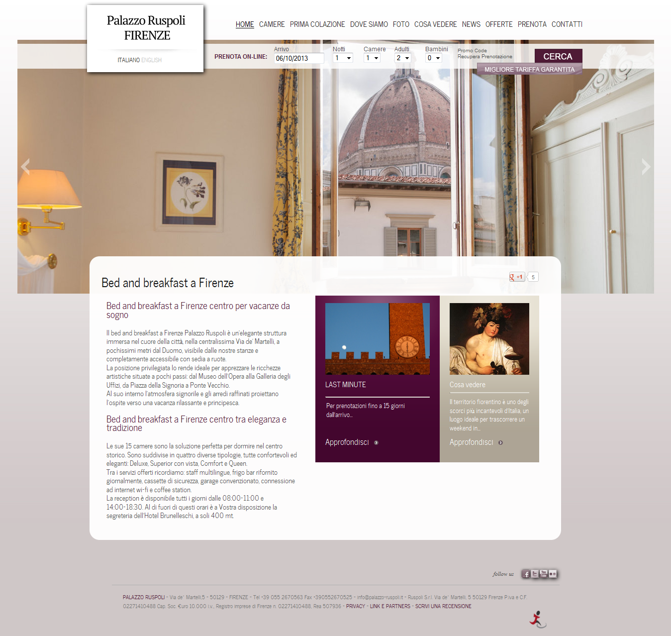Palazzo Ruspoli Web site